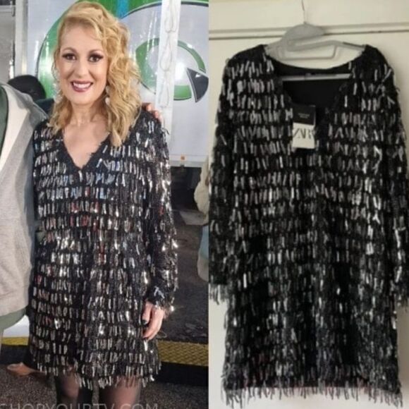 NWT Zara Sequins Fringe Mini Dress Sz XS‎ - Picture 12 of 14